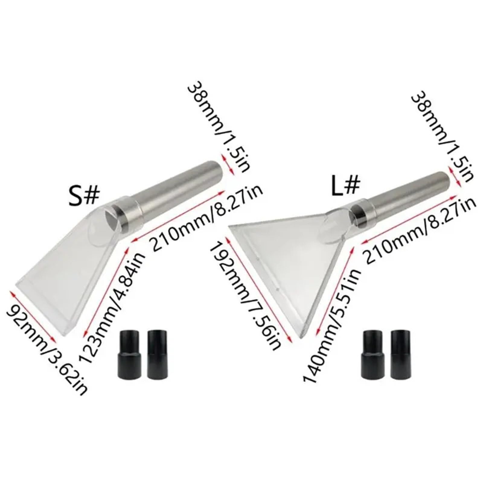Cepillo Universal for aspiradora, Escoba for Lavado de Coche, Cabezal de Boquilla de succión Plana, Compatible con sofá, Asiento de Coche, Alfombra, Suelo, 38mm(L)