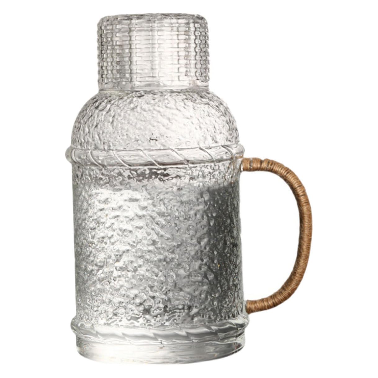 Glaskrug Wasserkocher 2,0l Aus Hitzebeständigem Glas Mit Deckel Transparenter Wasserkrug Für Zuhause Und Büro Großer Wasserbehälter Für Tee Und Kalte Getränke