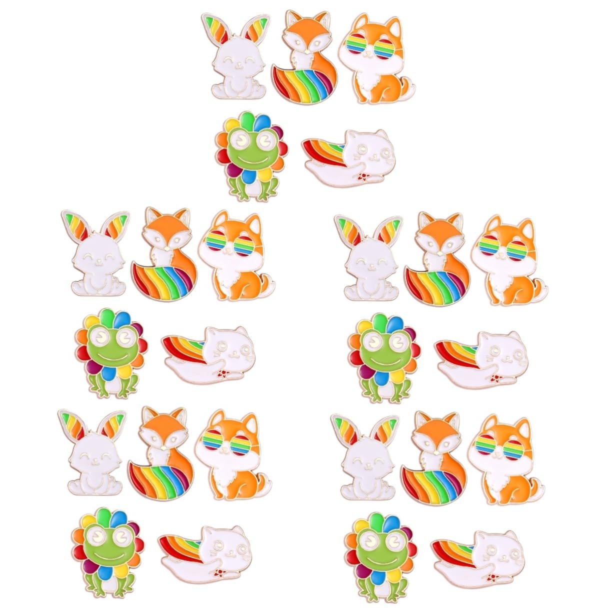25stücke Teiliges Cartoon Tier Broschen Niedliche Emaille Anstecknadeln Für Damen Und Mädchen Bunte Anstecker Als Modische Kleidung Dekoration Lustige Design Gemischten Stilen