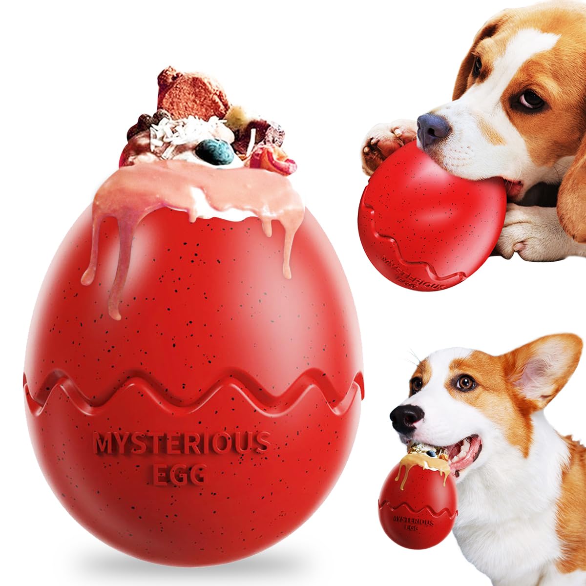 YINENGD Interactive Dog Toys Interactive Treat Dispenser Dog Toy for Aggressive Chewers Slow Feeder Toys Chewing Dog Toy forSmall Medium Large Dogs