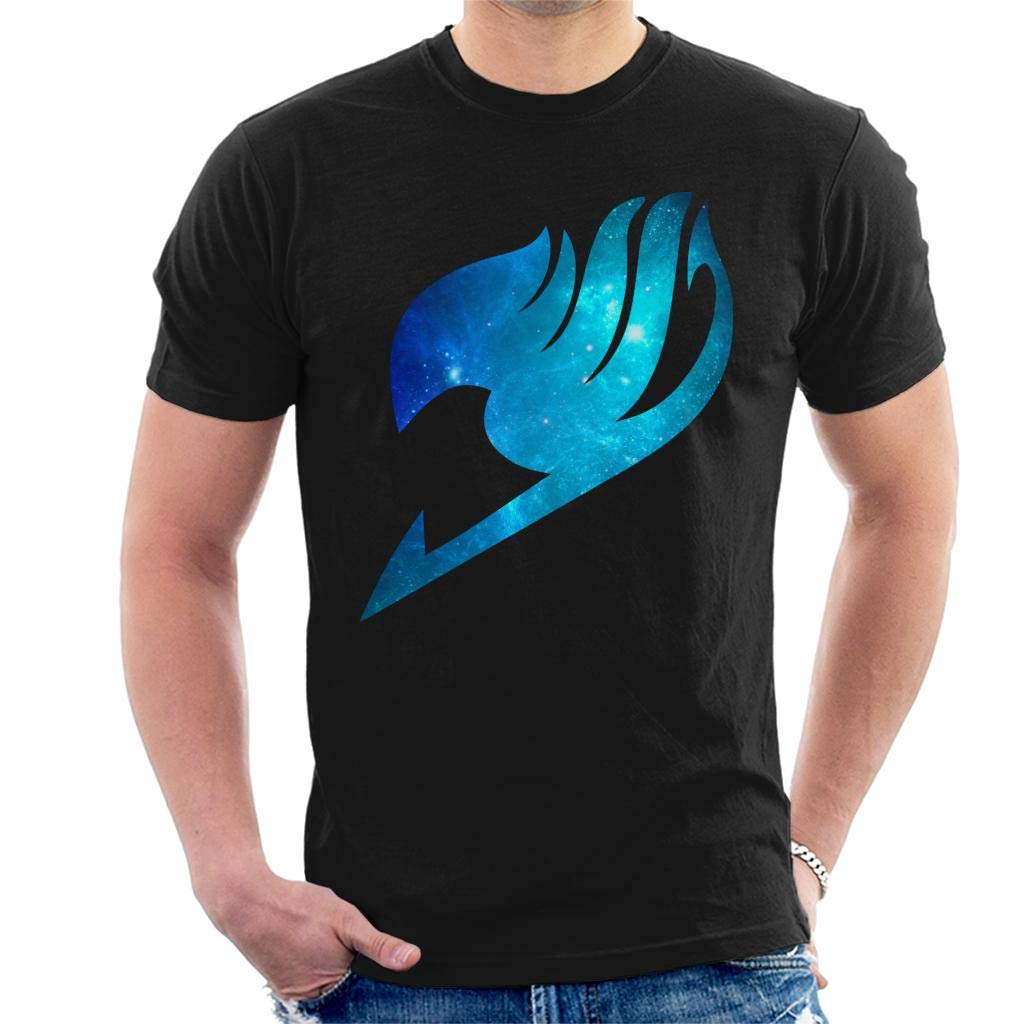 Fairy Tail Galaxy Silhouette Logo Men's T-Shirt Black