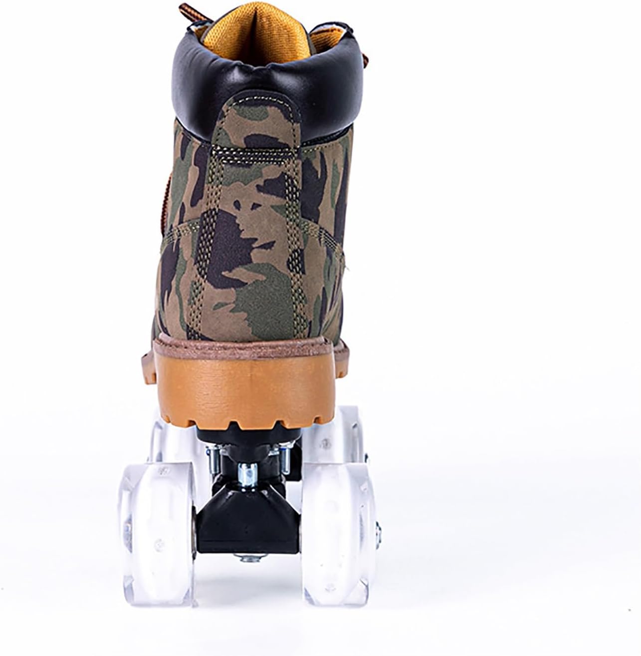 Adult Double Row Roller Skates for Women Outdoor and Indoor Beginners Men High-Top Roller Blades(Camouflage+Black Wheel,9)