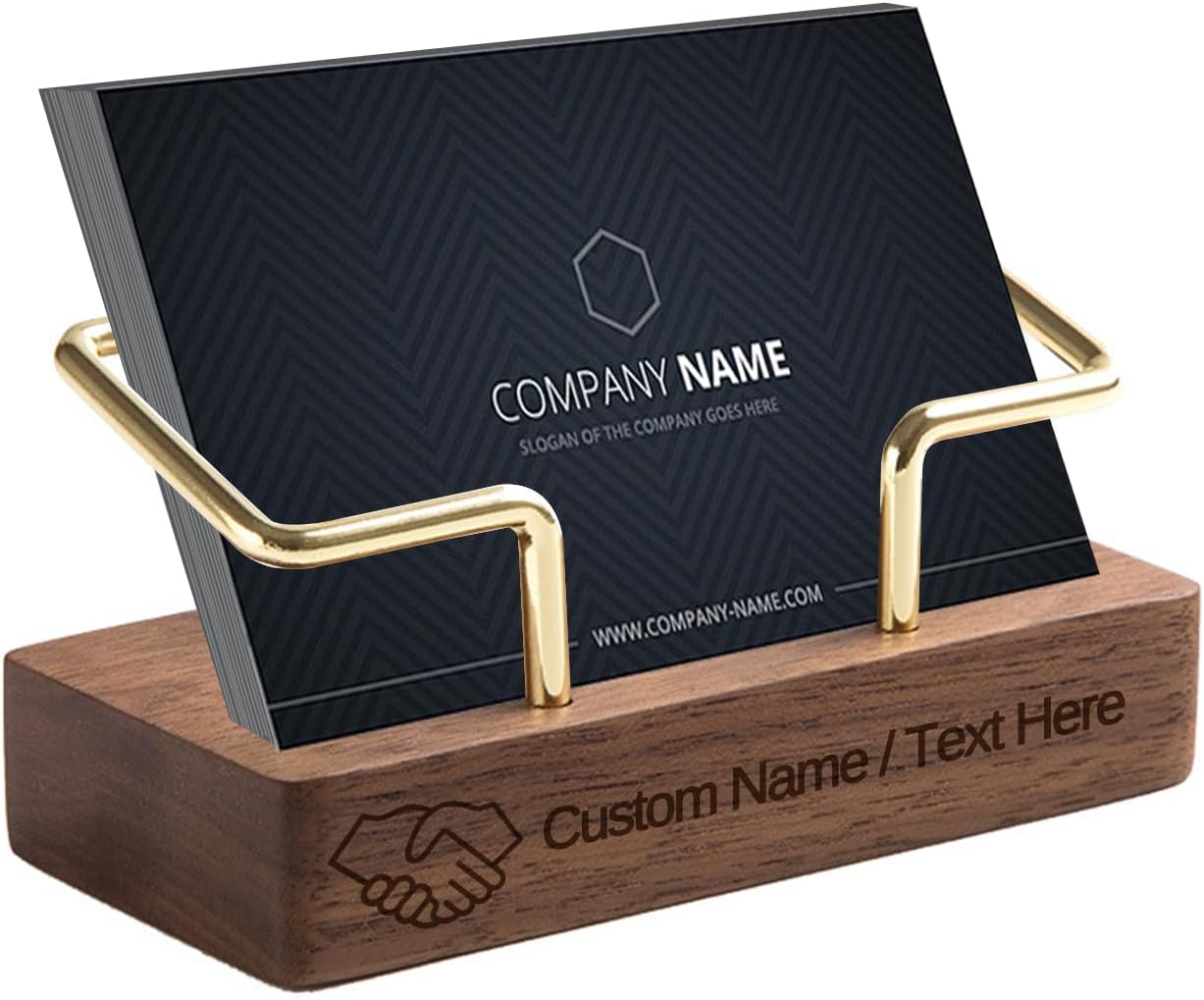 Custom Business Card Holder DeskPersonalized Engraved Wooden Business