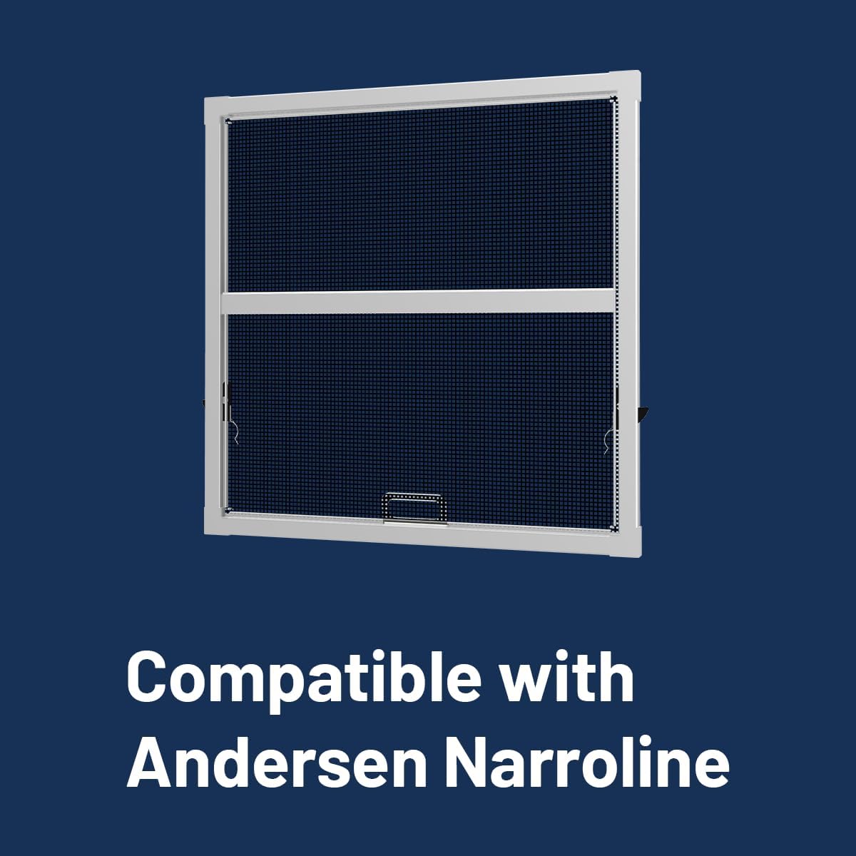 Custom Replacement Window Screen Compatible with Andersen® Windows – Fits 400 Series Narroline®, 200 Tilt-Wash & Casement Models | Aluminum Frame with Durable Mesh