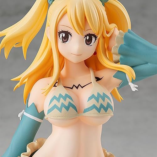 Miniatura 3 de LUNK Lucy Heartfilia Figura de acción de 6.7 pulgadas, modelo de posición de pie de acuario de PVC, colección de estatua de anime para niña, adornos