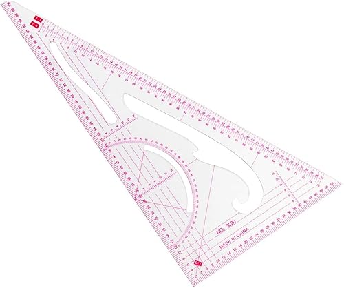Miniatura 2 de BUDDE Sew French Curve Métrica Ruler - Juego de reglas de costura métricas transparentes de 4 estilos, kit de regla de patrón de curva francesa para