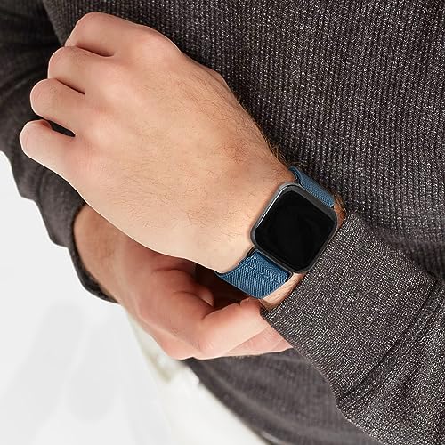 Image of 8 Pack Elastic Adjustable Nylon Braided Strap Solo Loop Sport Bands Compatible with Fitbit Versa 2 /Versa /Versa Lite /Versa SE for Women Men