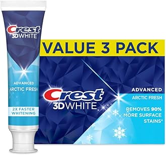 3D White Advanced Teeth Whitening Toothpaste, Arctic Fresh, 3.3 oz, Pack of 3