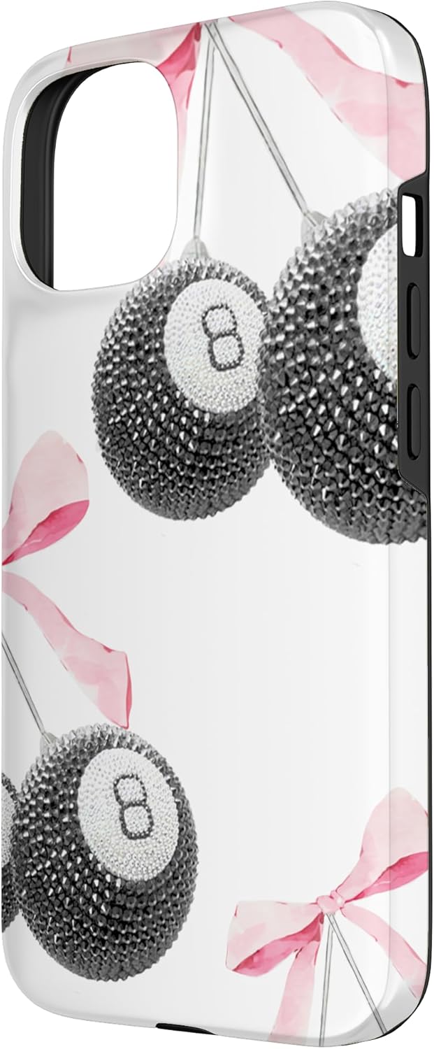 iPhone 15 Retro Cherry 8 8 Lucky Disco 8 Ball Case