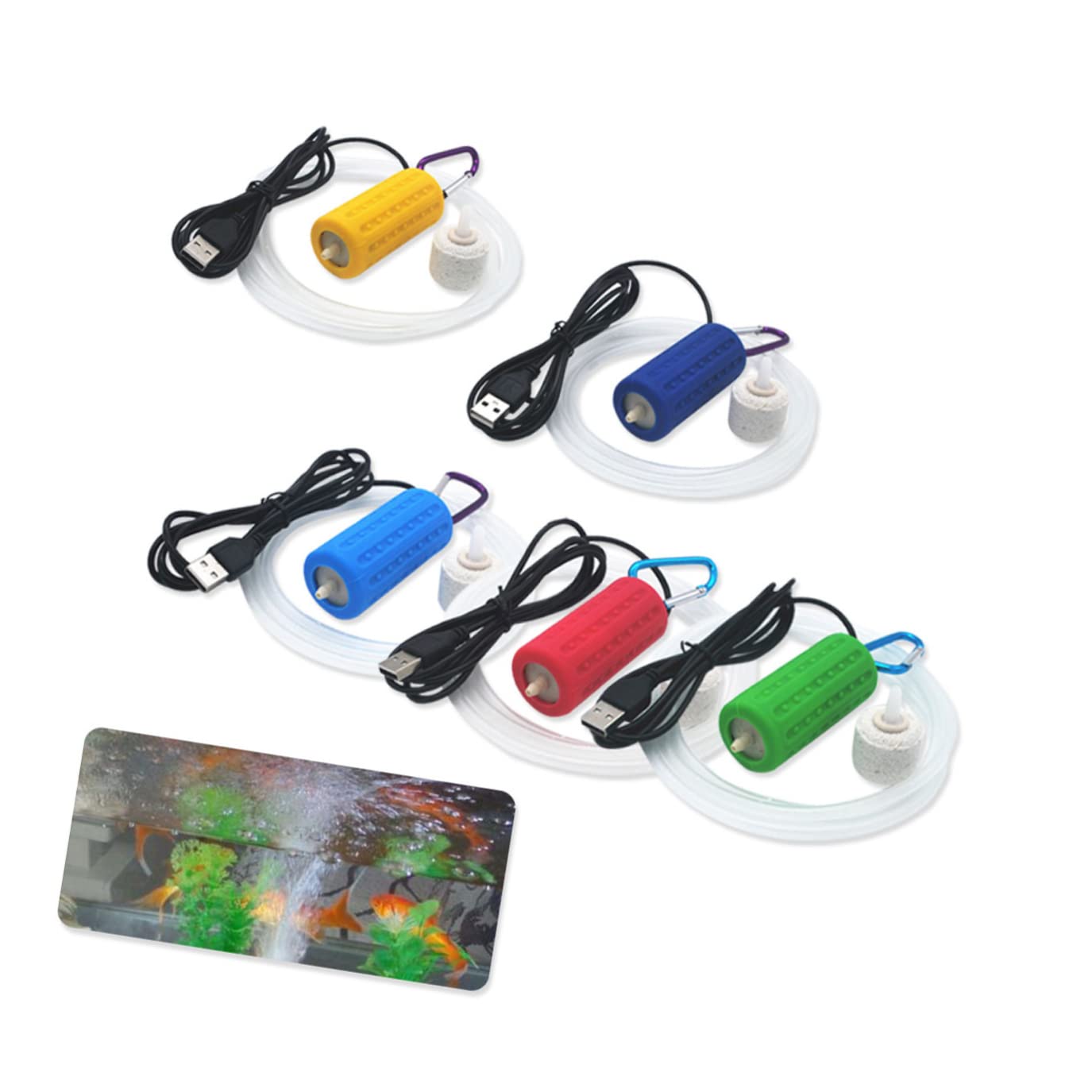Mipcase 3stücke USB Aquarienluftpumpe Ultra-leise Kompakte Sauerstoffpumpe Für Kleine Und Mittlere Fischbecken Vielseitig Einsetzbar Energiesparend Für Aquarien Und Hydroponik