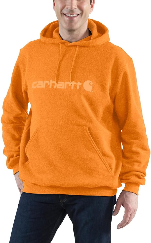 Carhartt Men's Big-Tall Signature Logo Midweight Sweatshirt X-Small Marmalade Heather