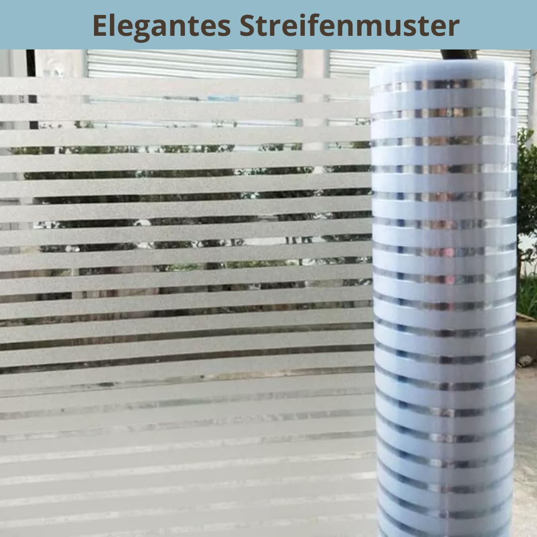 Großformatiges Fensterfolie (Streifen, 120 x 400 cm) Dekorative Fensterfolie Selbstklebende, matte, satinierte Fensterfolie für Privatsphäre ohne Klebstoff Anti-UV statisch Dusche