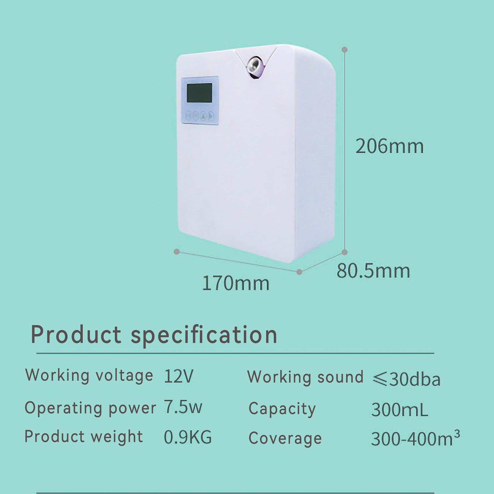 Difusor de aceites esenciales 300 ml, humidificador de aromaterapia con tecnología de nebulización, difusor de aromaterapia, controlado aplicación Bluetooth (blanco), D0193