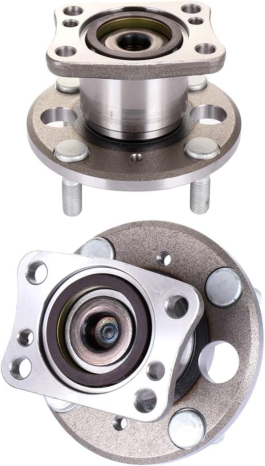 SCITOO Wheel Hub Wheel Bearing Assembly Rear 512490 fit for Ford FIESTA 2011-2018 4 Lugs Wheel Hub Bearing Assemblies W/ABS 2pcs Wheel Hub Bearings