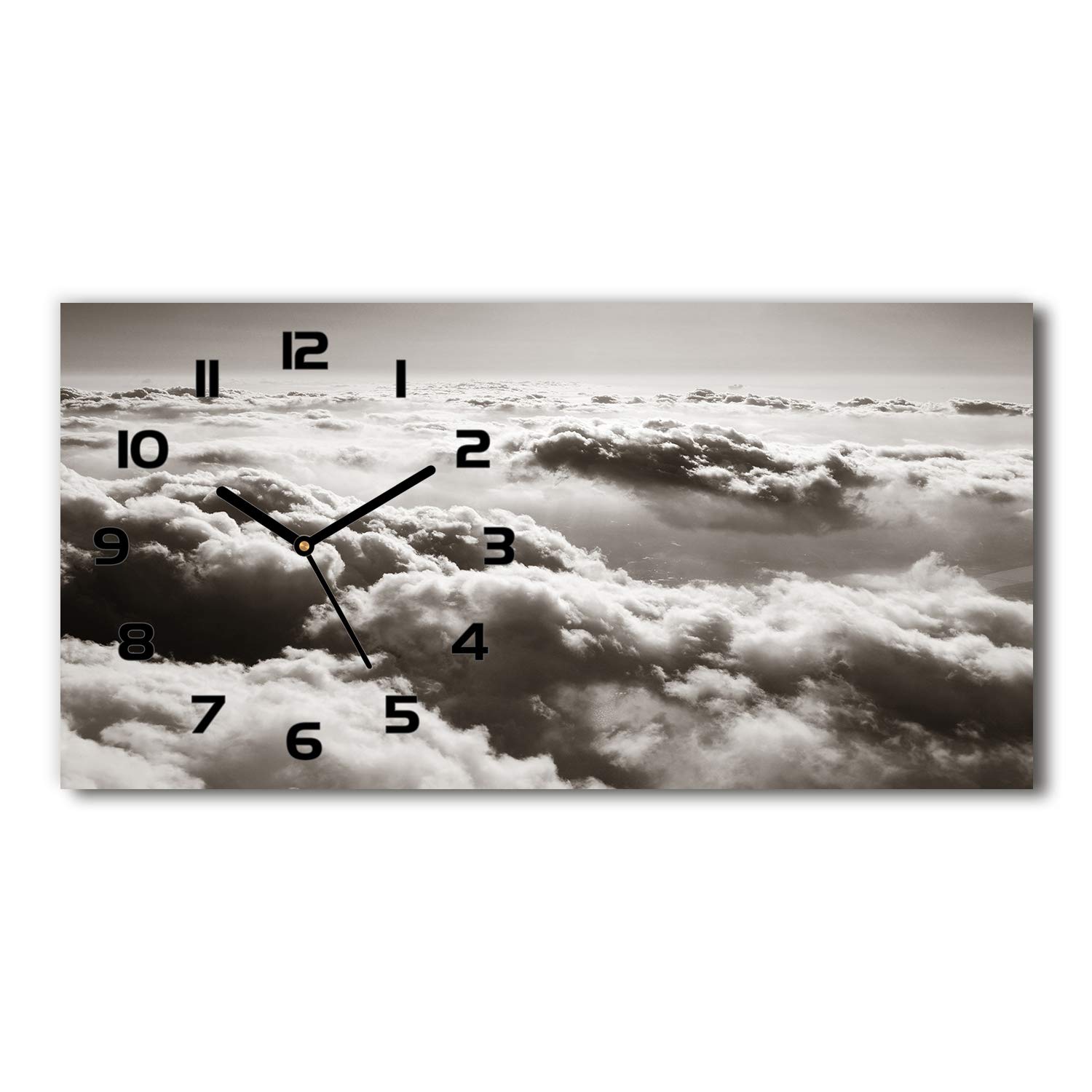 Horloge impression verre sécurité Tulup 60x30cm design premium