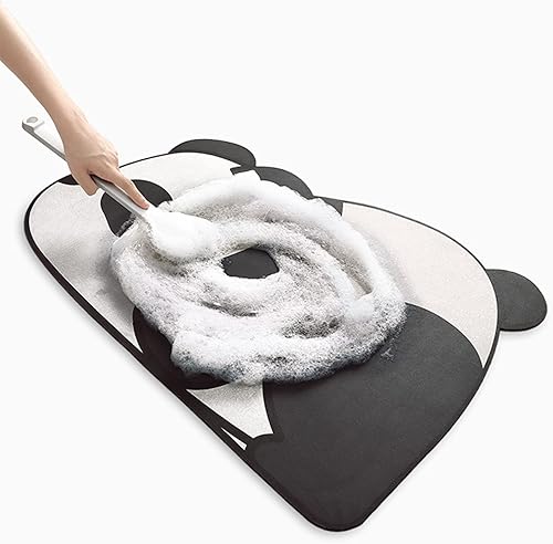 Miniatura 4 de Tapete de baño con diseño de panda de dibujos animados súper absorbente de secado rápido antideslizante para el hogar baño aparatos chinos de 157 x