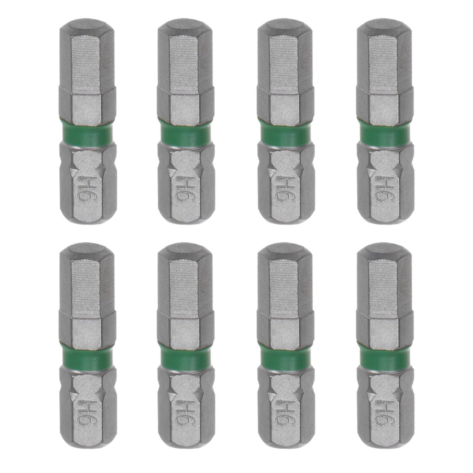 sourcing map 8pcs H6 Hex Screwdriver Bit 6mm 1/4" Hex Shank 1" Length S2 Steel Magnetic Power Drill Bits
