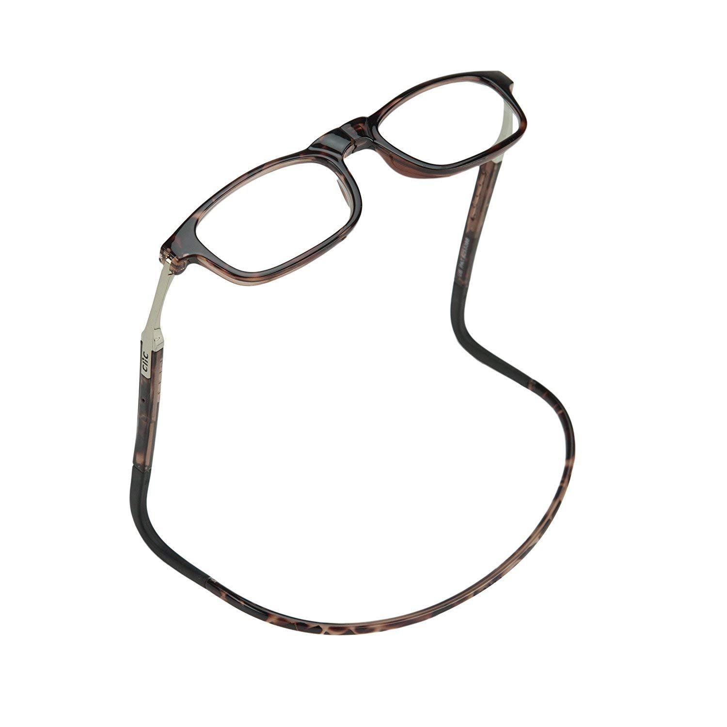 ClicMagnetic Reading Glasses, Computer Readers, Replaceable Lens, Adjustable Temples, Flex