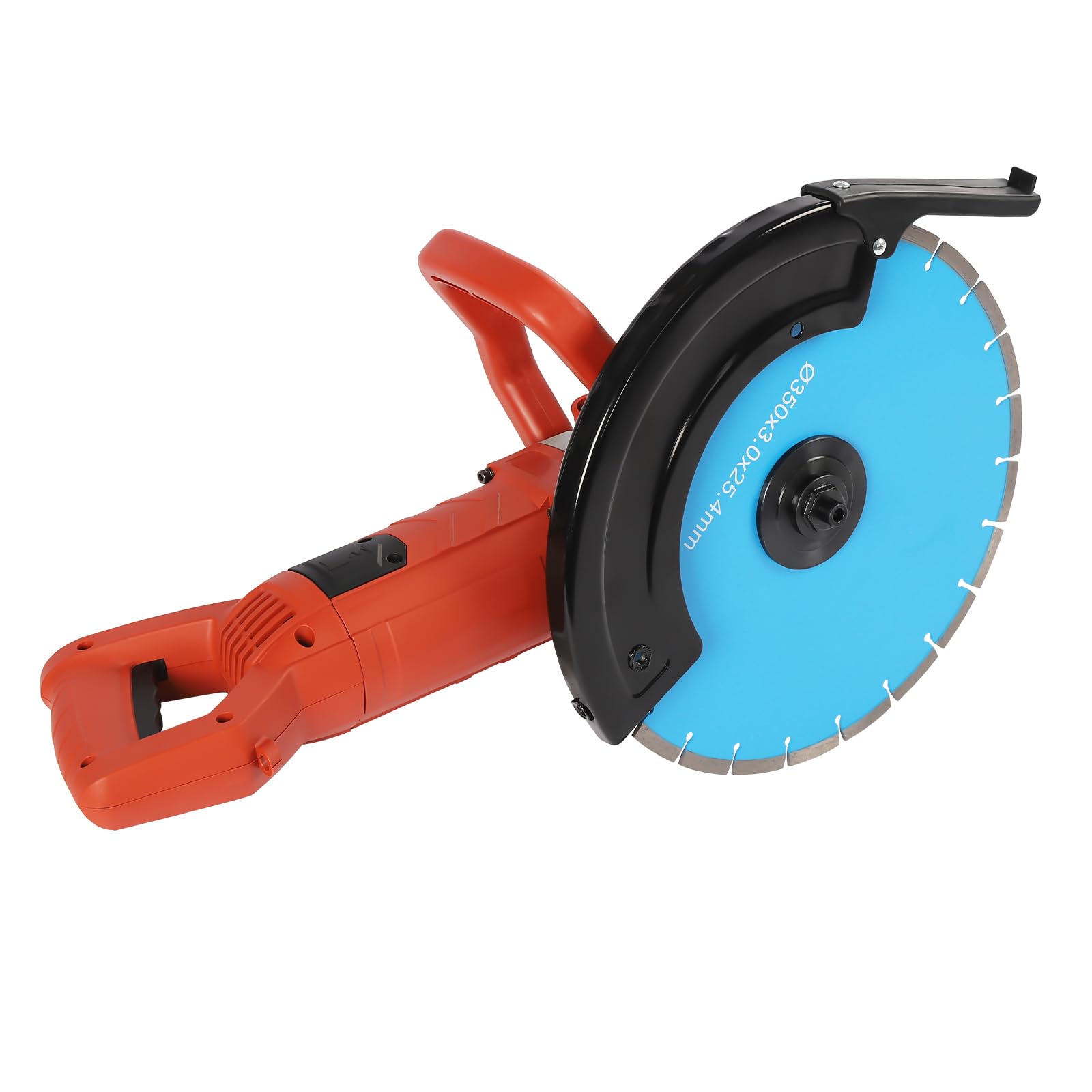 Sierra de hormigón de 3000 W, sierra eléctrica para piedra con hoja de diamante de 350 mm, máquina de corte de piedra, 3800 rpm, hoja de sierra de diamante, 135 mm de profundidad de corte para cortar