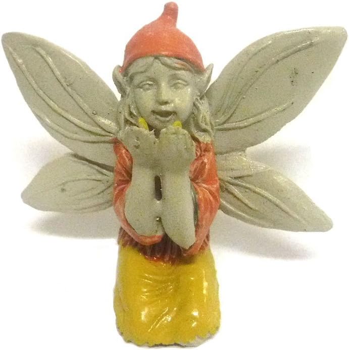 Kathys Show Tack Fiddlehead Fairy Village - Garden Fairies - Butterfly Fairy 2.5"h Pink