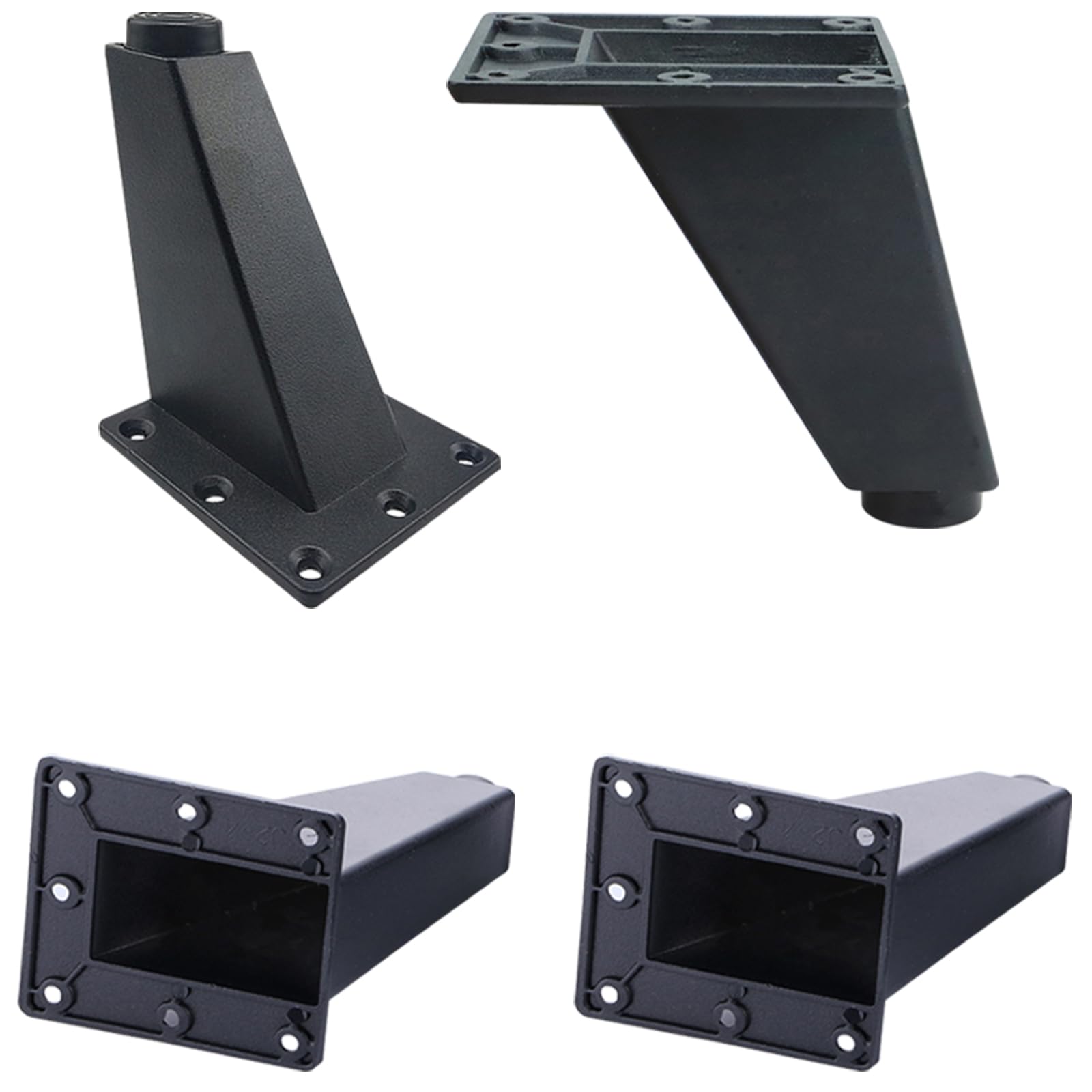 Patas de muebles ajustables y negras de 9 cm para sofás y mesas de salón