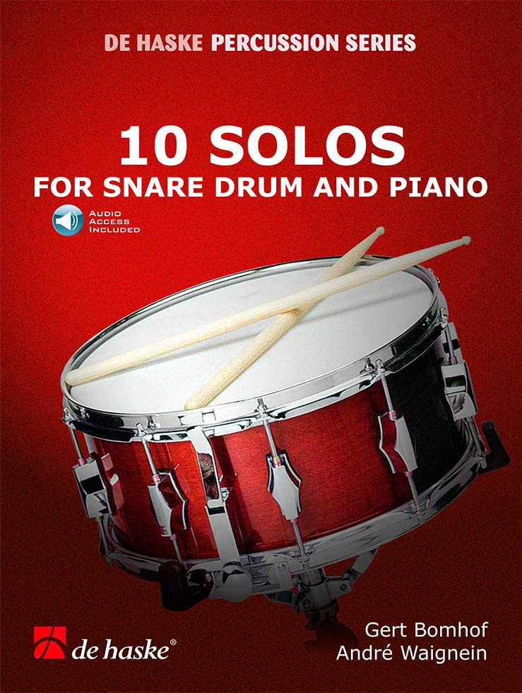 Gert Bomhof-10 Solos for Snare Drum and Piano-Snare Drum and Piano-BOOK+PART+A-ONLINE