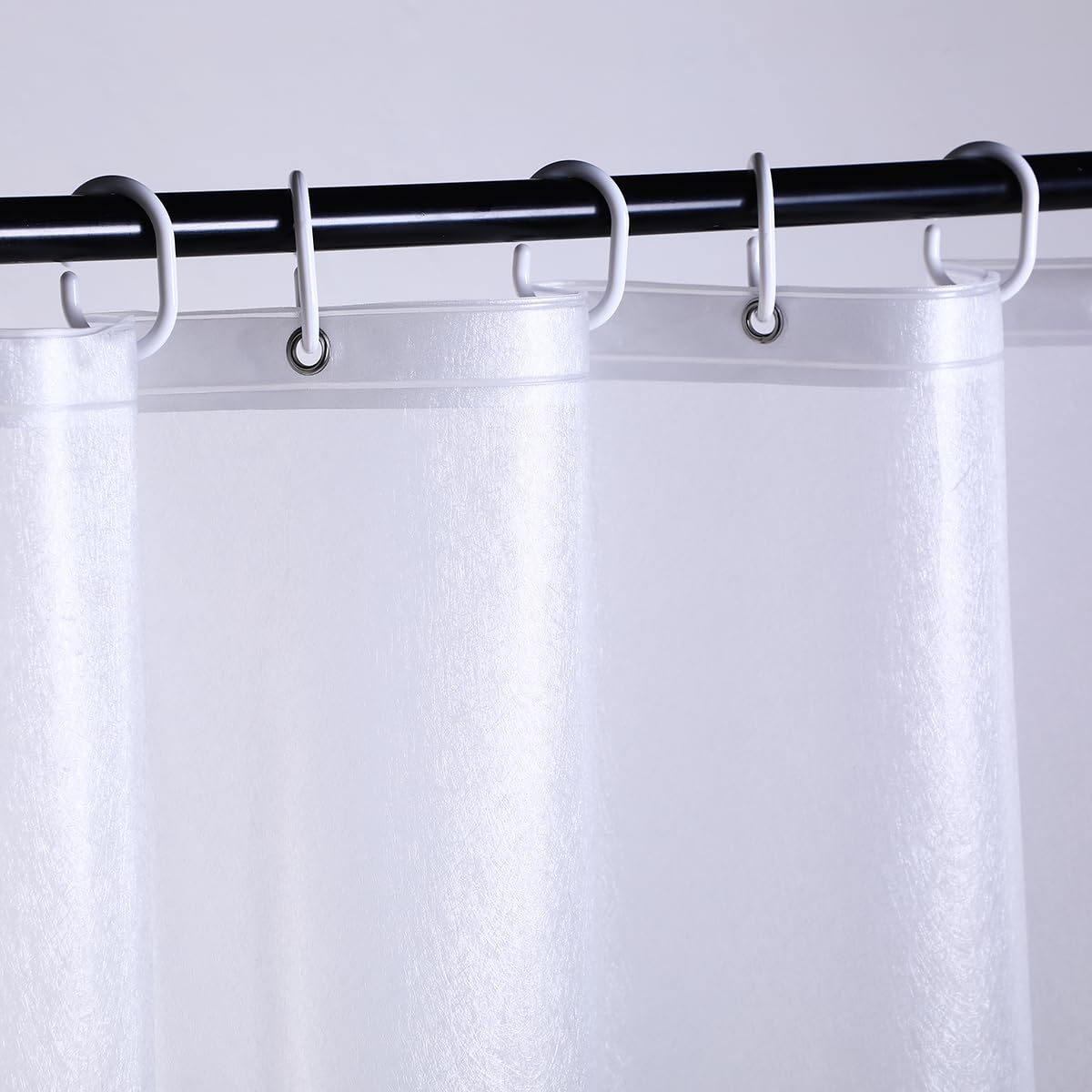 WellColor Short Shower Curtain Liner 72x54 inch, Frosted Waterproof 8G EVA Plastic Bathroom Shower Liners 54 inch Length for Walk in tub Window