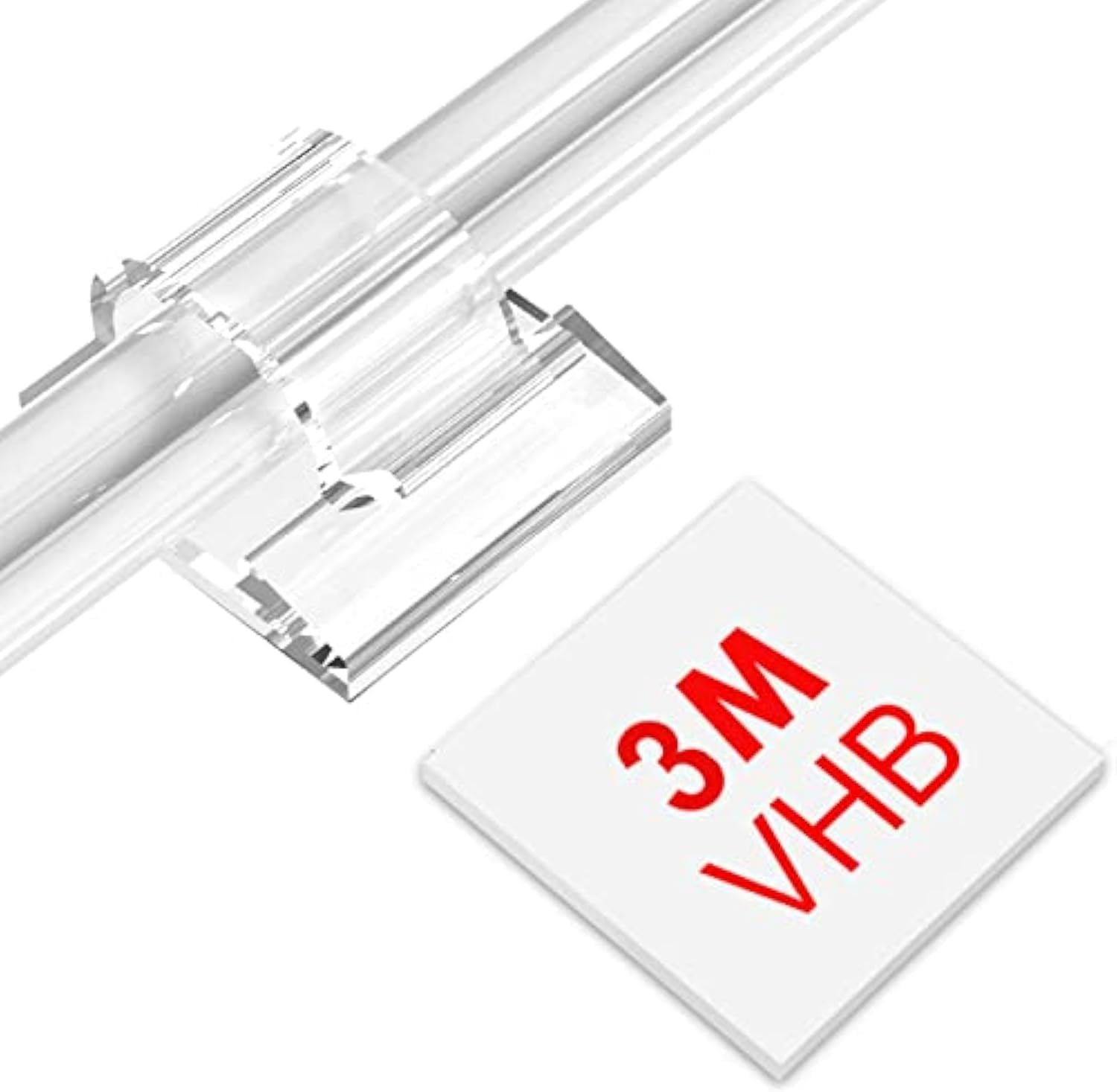 TidyHelper Outdoor Light Clips for String Lights, Adhesive Cable Clips Cord Organizer, Clear Wall Wire Clips for Electric Wires, Wire Holders for Ethernet Cable Management Under Desk (45 PCS, Large)