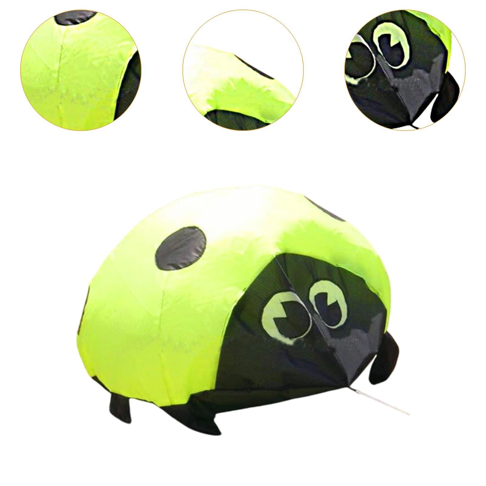 Cometa Grande con Forma de Mariquita, Juguete Infantil para Juegos Al Aire Libre, Actividades, Viajes Y Playa.