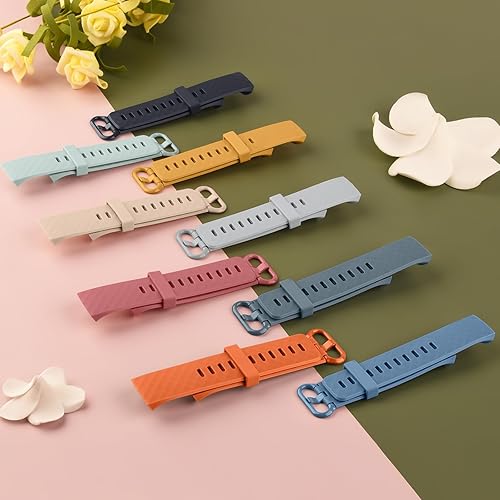 Miniatura 7 de Tobfit Paquete de 6 correas deportivas compatibles con Fitbit Charge 4  Fitbit Charge 3 bandas para mujeres y hombres, correas de silicona suave
