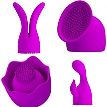 Purple Fashionable and Trendy Magic Wand Attachment, Soft TPR Head Cover, Increases Quality of Life,1.77-inch Inner Diameter, Compatible with Hitachi 4PCS