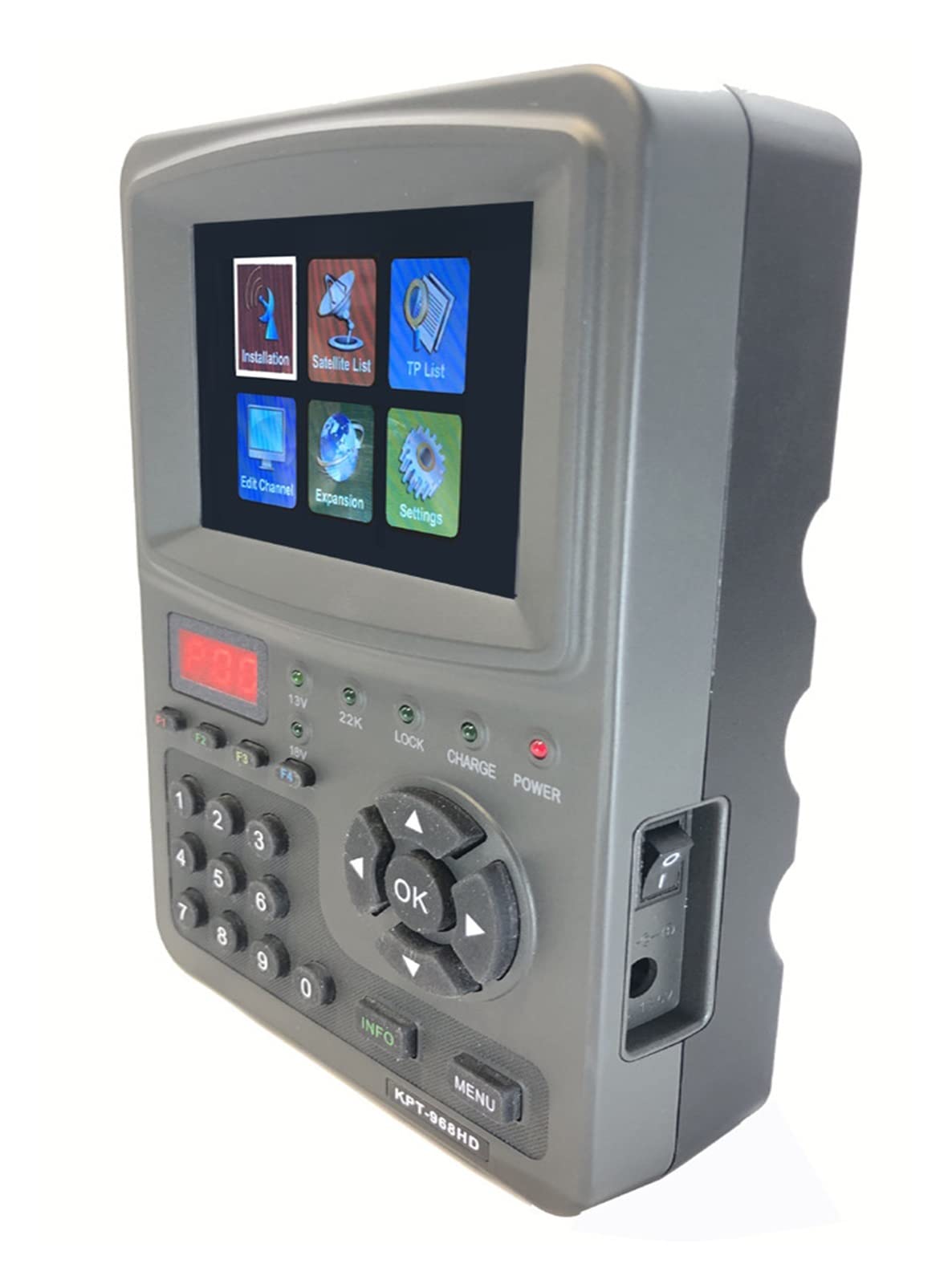 Receptor de Satélite, KPT-968HD DVB-S2+HEVC H2.65 Buscador de satélites 4K estrellas