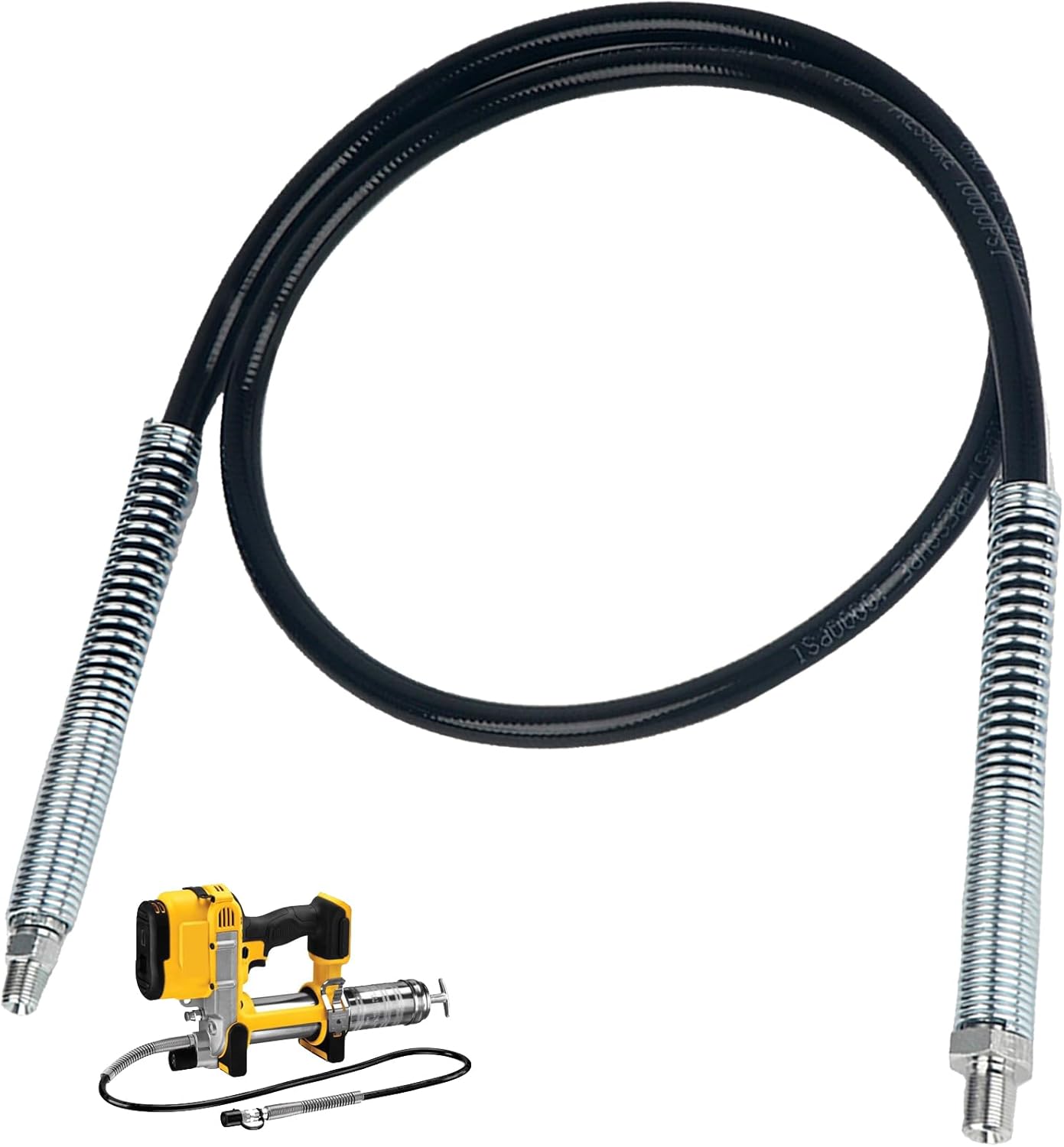 DCGG5703-42 Grease Gun Hose Kit for 20v Max Cordless Grease Gun, 1/8" NPT 42" Flexible Grease Hose Extension-W/Coupler