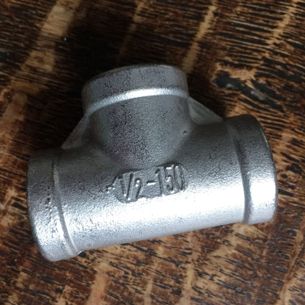 Accesorio for tubería de fundición, 1 Pieza SS304, Rosca Hembra de Acero Inoxidable, 3 vías, Conector en T, 1/8", 1/4", 3/8", 1/2", 3/4", 1", 1-1/4", 1-1/2", 2", Rosca BSP(2 Inch)
