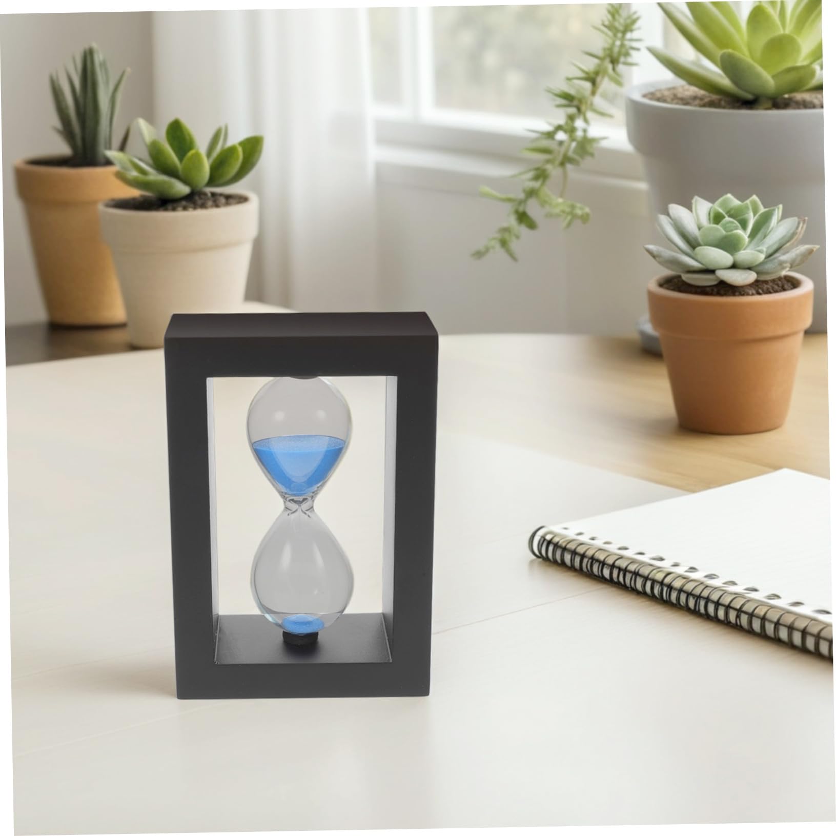 Temporizador de Reloj de Arena Marco de Madera de Minutos Decoración Moderna para Cocina y Escritorio Reloj de Temporizador de Hogar