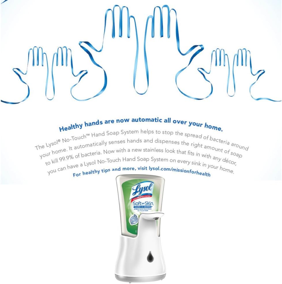 Lysol No-Touch Hand Soap Kit (Gadget + 1 Refill), Aloe & Vitamin E