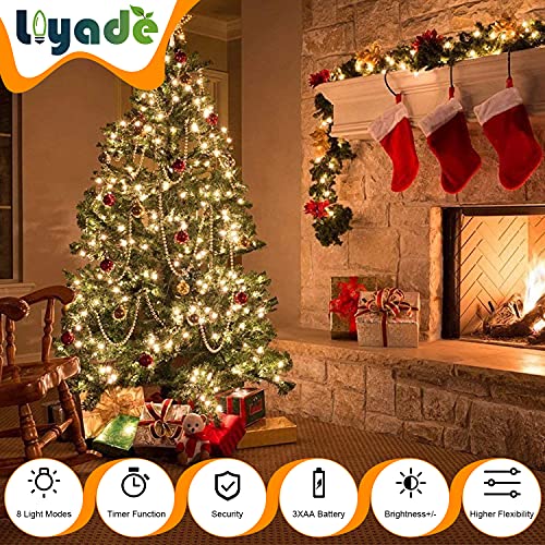 Fairy Lights Battery Operated, Copper String Lights 33Ft 100 Led With 8 Modes Indoor Outdoor, Waterproof Twinkle Lights With Remote Control For Christmas,Bedroom,Patio,Wedding Party,Backyard #TOP2