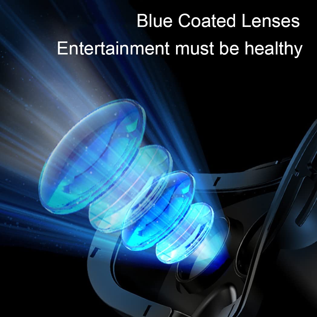 Occhiali VR, Visore Realtà Virtuale, Cuffie 3D VR Compatibile con Tutti Gli, Lente Regolabile per Film e Giochi 3D, per iPhone 13 Pro Max/13 Pro/13/12/11, per Samsung Galaxy S21, Huawei, Xiaomi