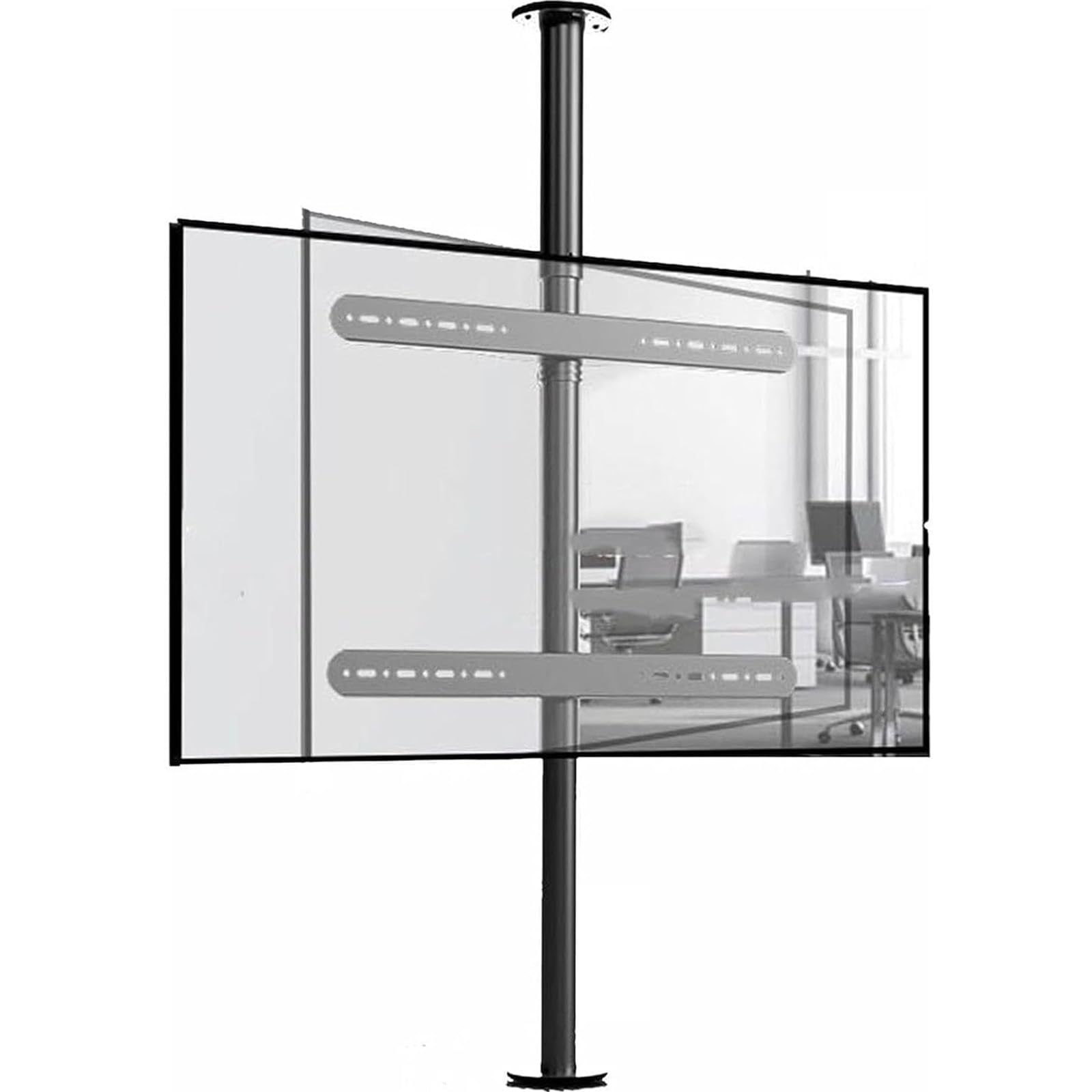 Soporte giratorio ajustable para TV, soporte de suelo giratorio de 360 grados para pantallas de 37 a 75 pulgadas, soporta hasta 110 libras, ideal para salas de estar y oficinas