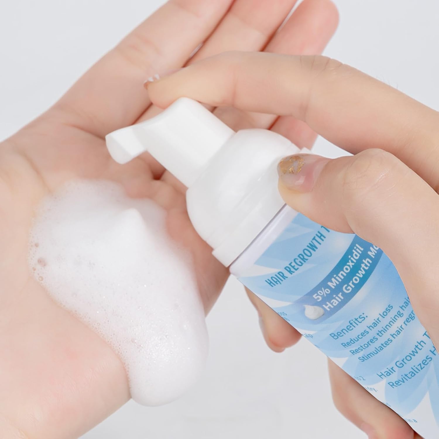 Minoxidil 5% Foam for Hair Growth, Topical Hair Loss Treatment for Men and Women, 3 Pack (2 oz Bottle) (1PC) - Image 6