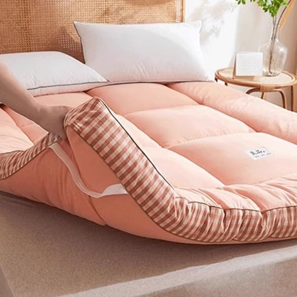 Bardzo gruby japoński materac futon w rozmiarze King Size – wygodne składane łóżko, oddychający i przenośny design, do akademika, pokoju studenckiego, idealny do snu i relaksu