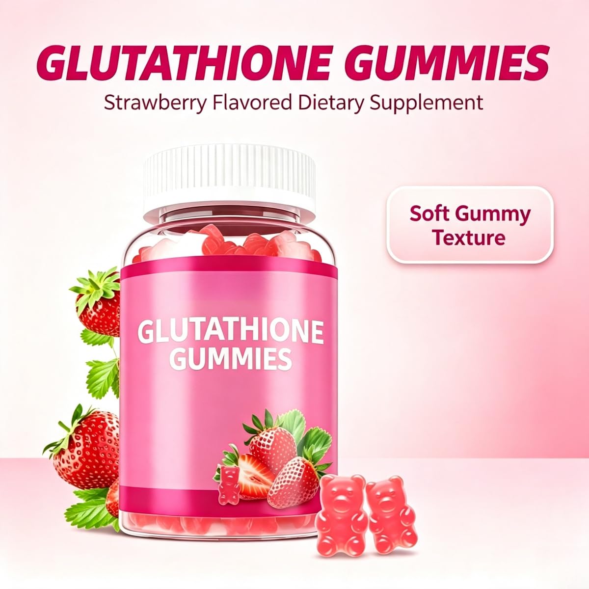 Gummies alla fragola. Supporto antiossidante per pelle e organismo