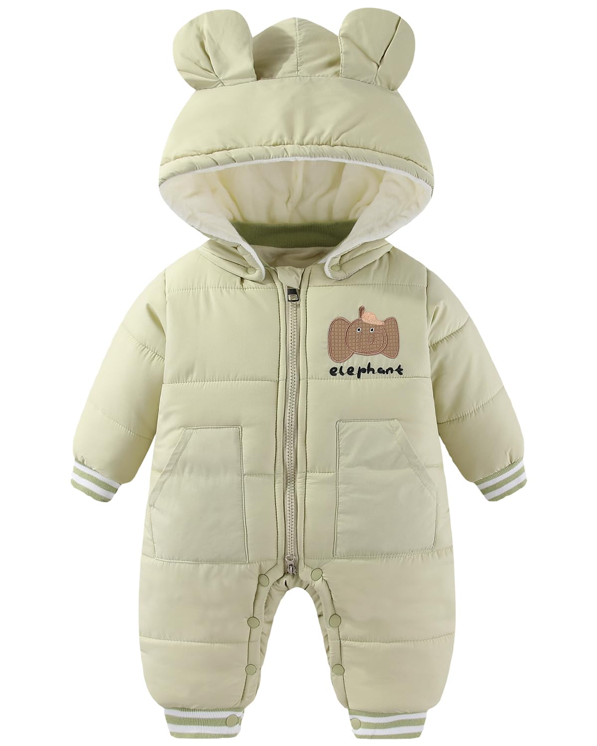 JiAmy Mono Nieve para Bebé, Traje de Nieve Invierno con Capucha Conjunto de Ropa 6-18 Meses