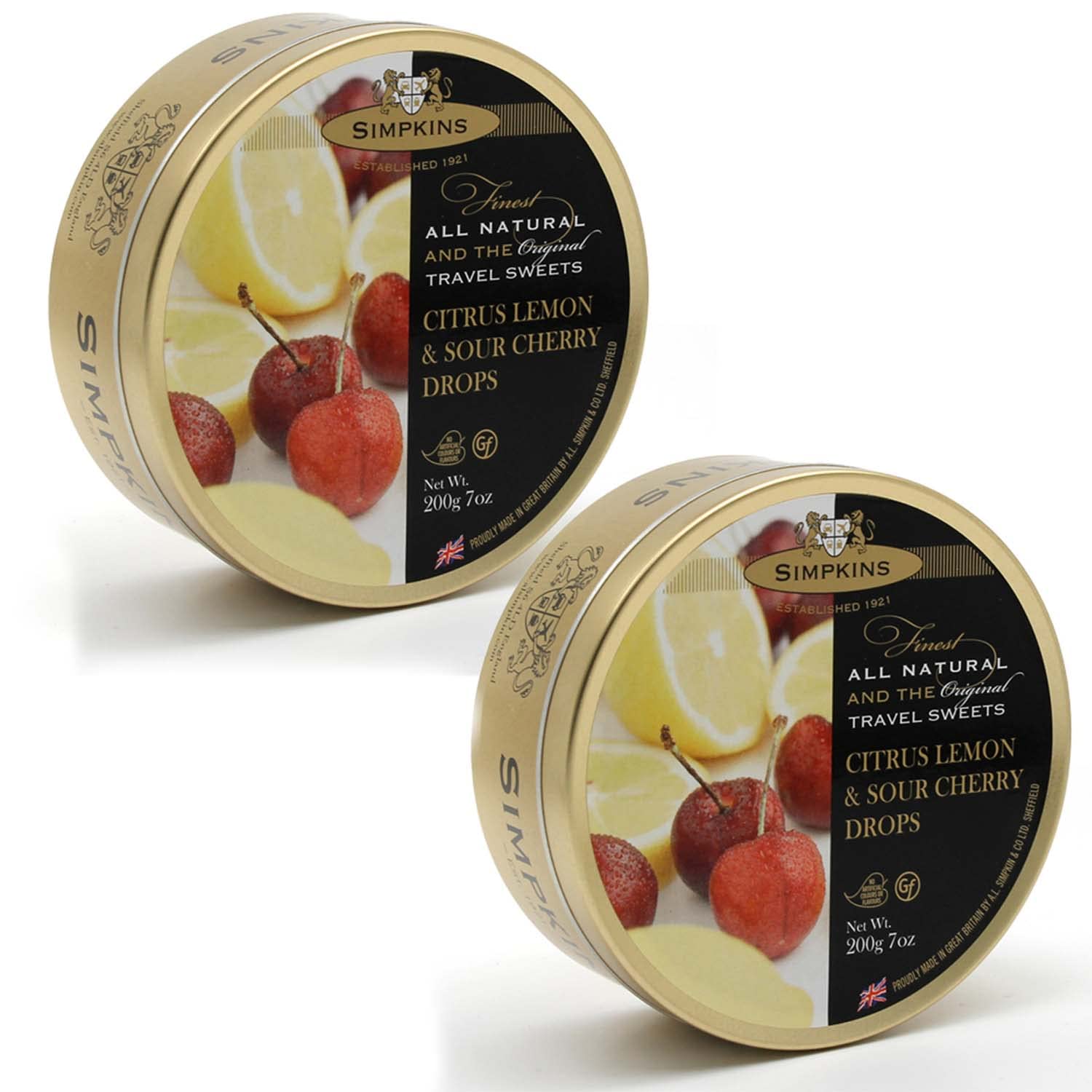 Simpkins Citrus Lemon & Sour cherry Drops 200gm (Pack fo 2)