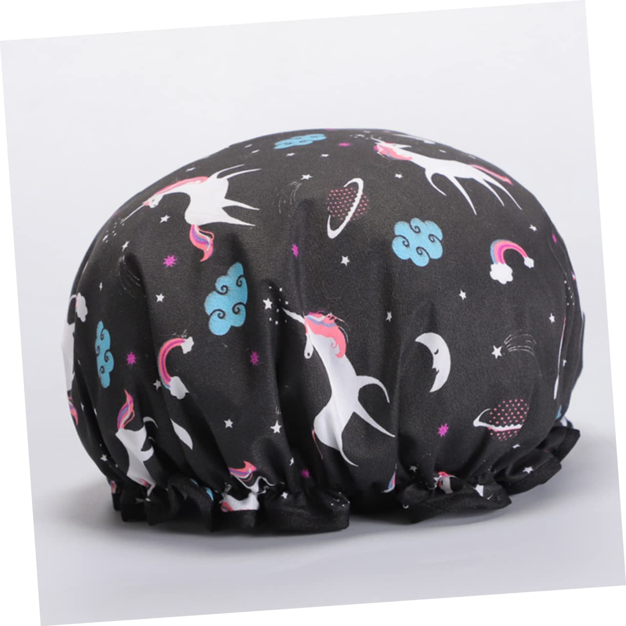 FOMIYES 12stücke Doppellagige Duschhauben Für Damen Wasserdichte Und Elastische Badekappen Im Cartoon-design Flamingo Flamingo Blau Pegasus Wiederverwendbare Haarpflege Für Spa Und