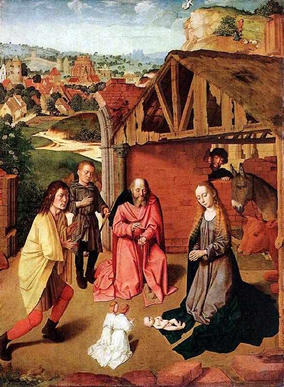 Moderne art murale impression la Nativité Gérard David peinture 60x90