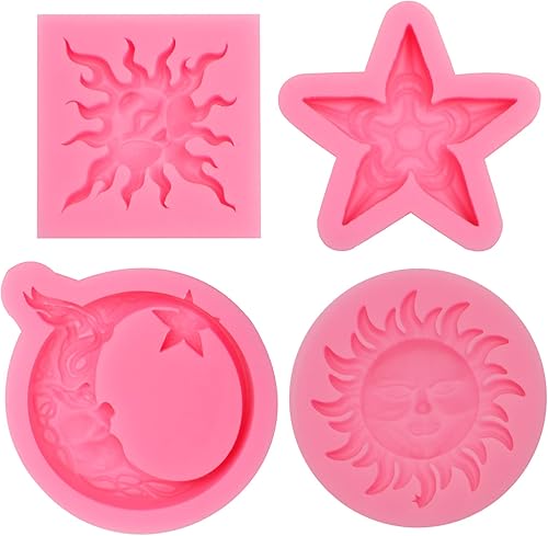 Miniatura 9 de Moldes de silicona para fondant de dios del sol, moldes de chocolate con estrella de dios luna, diseño de mitología griega antigua, moldes para