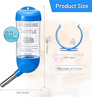 Vista 2 de PStarD Moon - Botella de agua para animales pequeños, conejito, hámster, cobaya, conejo, chinchilla, jerbo, marmota, ardilla (2.7 onzas)