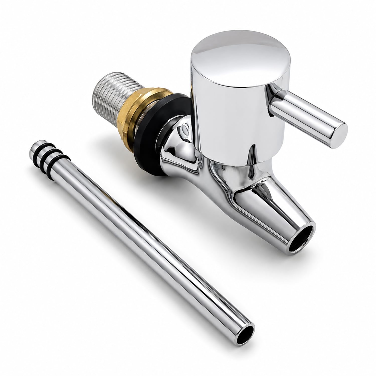 6 Inch Chrome Brass RO Water Purifier Tap - Wall Mounted Drinking Water Faucet with Single Lever Handle & Brass Threaded Fitting for Kitchen Water Filter Systems-image-24
