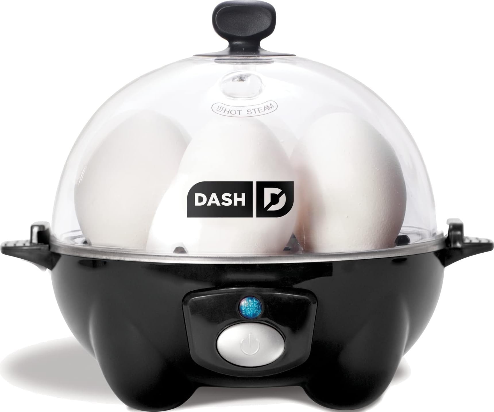 Dash Rapid Egg Cooker: 6 Egg Capacity Electric Egg Cooker for Hard Boiled Eggs, Poached Eggs, Scrambled Eggs, or Omelets with Auto Shut Off Feature - Black (DEC005BK)